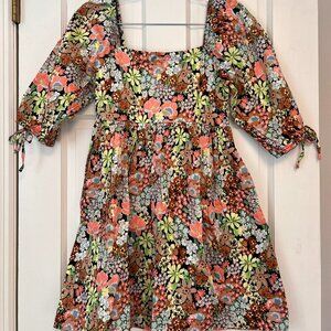 Babydoll Floral Mini Dress